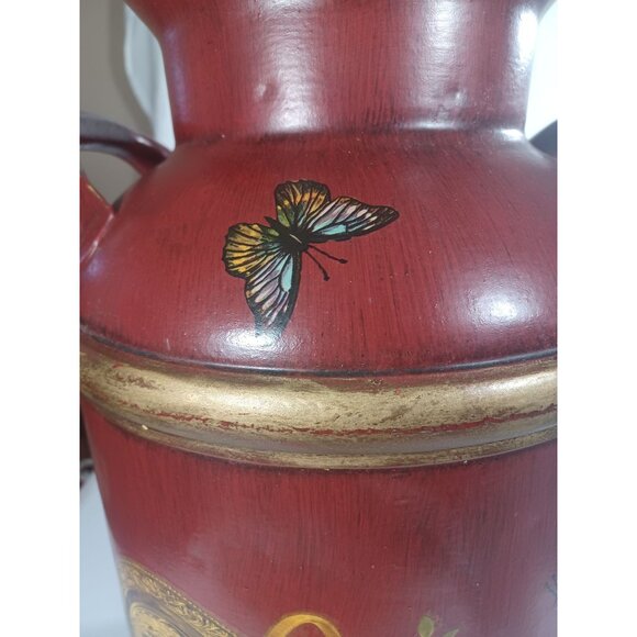 Vintage Farmhouse Milk Jug Jardinaire Vase Umbrella Stand Floral Rustic Decor - Picture 16 of 16